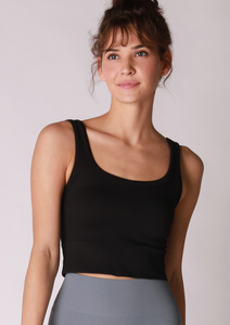 Double Scoop Top Black