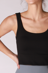 Double Scoop Top Black