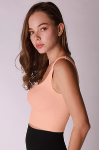 Double Scoop Top Peach Blush