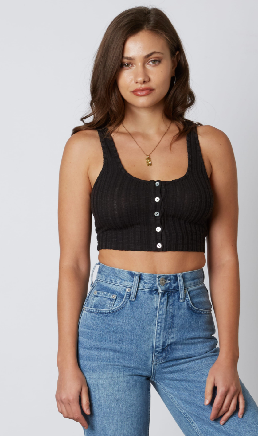 Buttoned Up Crop