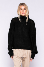 Load image into Gallery viewer, Warm Me Up Sweater Black
