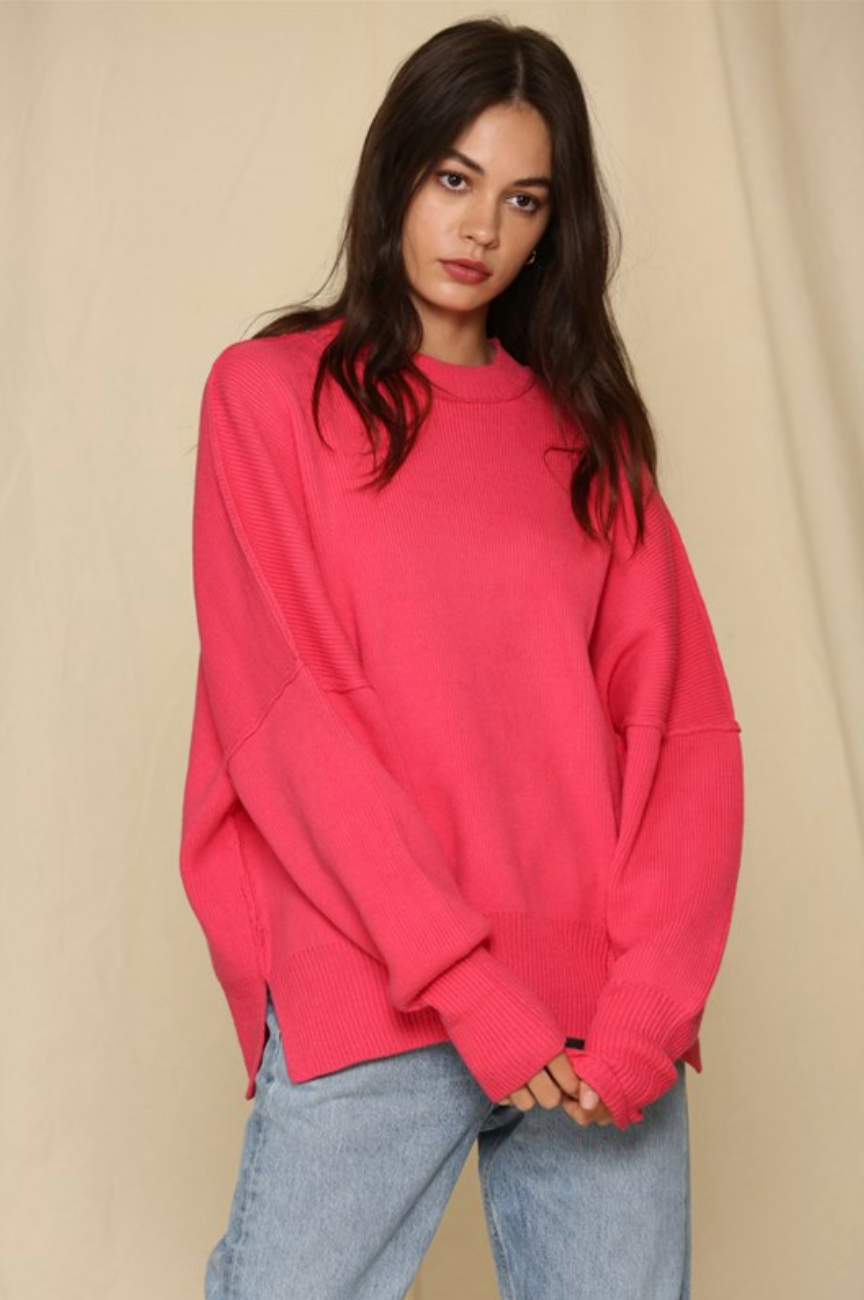 Both Ways Sweater Hot Pink