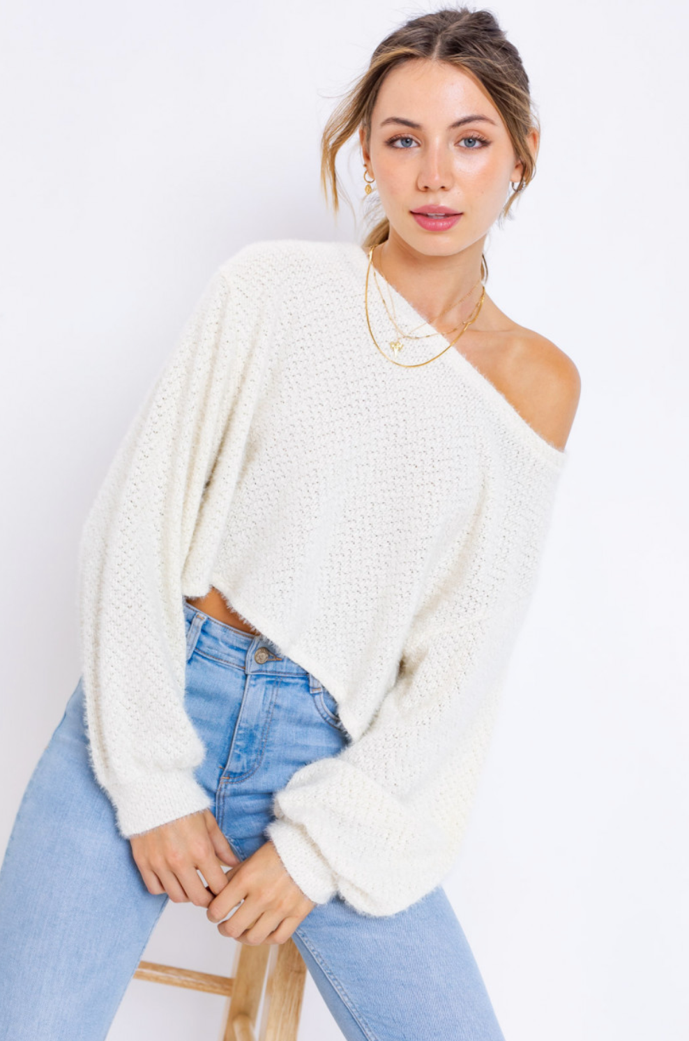 Perfect One Crop Sweater Top