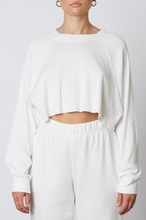 Load image into Gallery viewer, Raglan Ribbed Tee White