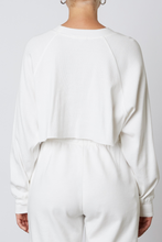 Load image into Gallery viewer, Raglan Ribbed Tee White