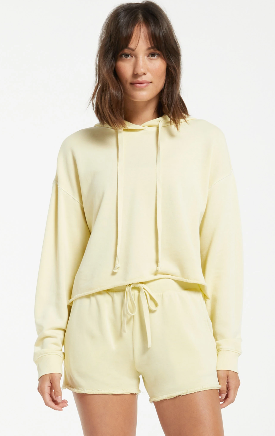 Gia Washed Hoodie Key Lime