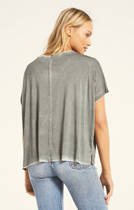 Mischa Sleek V Neck Ash Green