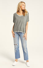 Load image into Gallery viewer, Mischa Sleek V Neck Ash Green