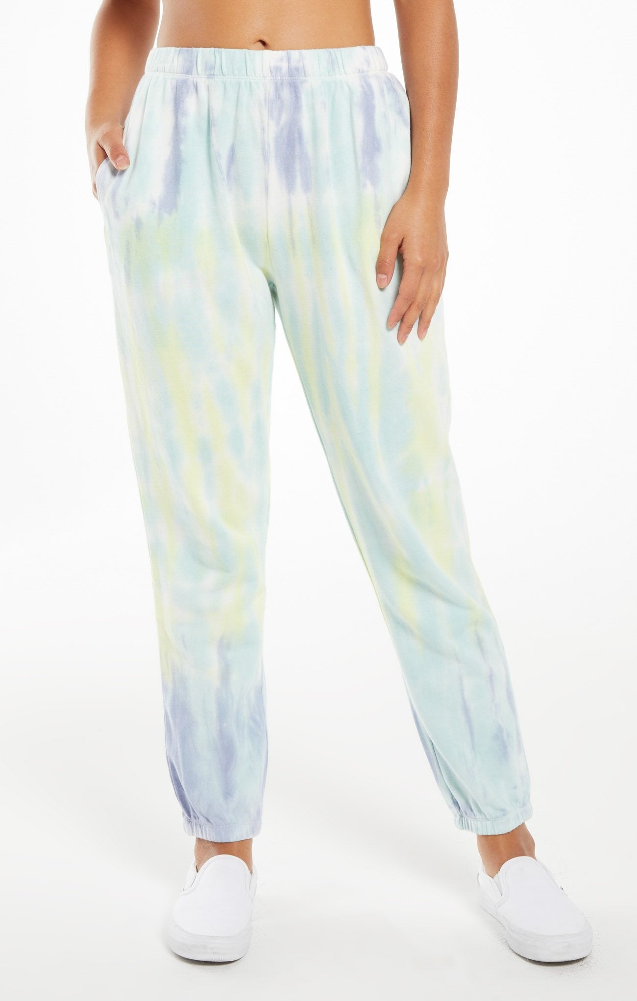 Atlas Boyfriend Tie-Dye Jogger Lavender Grey