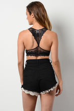Load image into Gallery viewer, Lacy Number Bralette Black