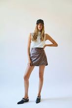 Load image into Gallery viewer, Printed Fake Out Faux Wrap Skirt Dark Combo