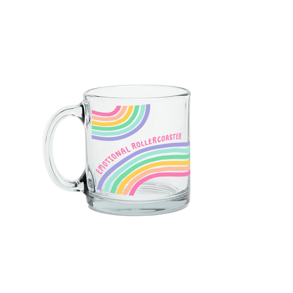 Emotional Rollercoaster Clear Glass Mug