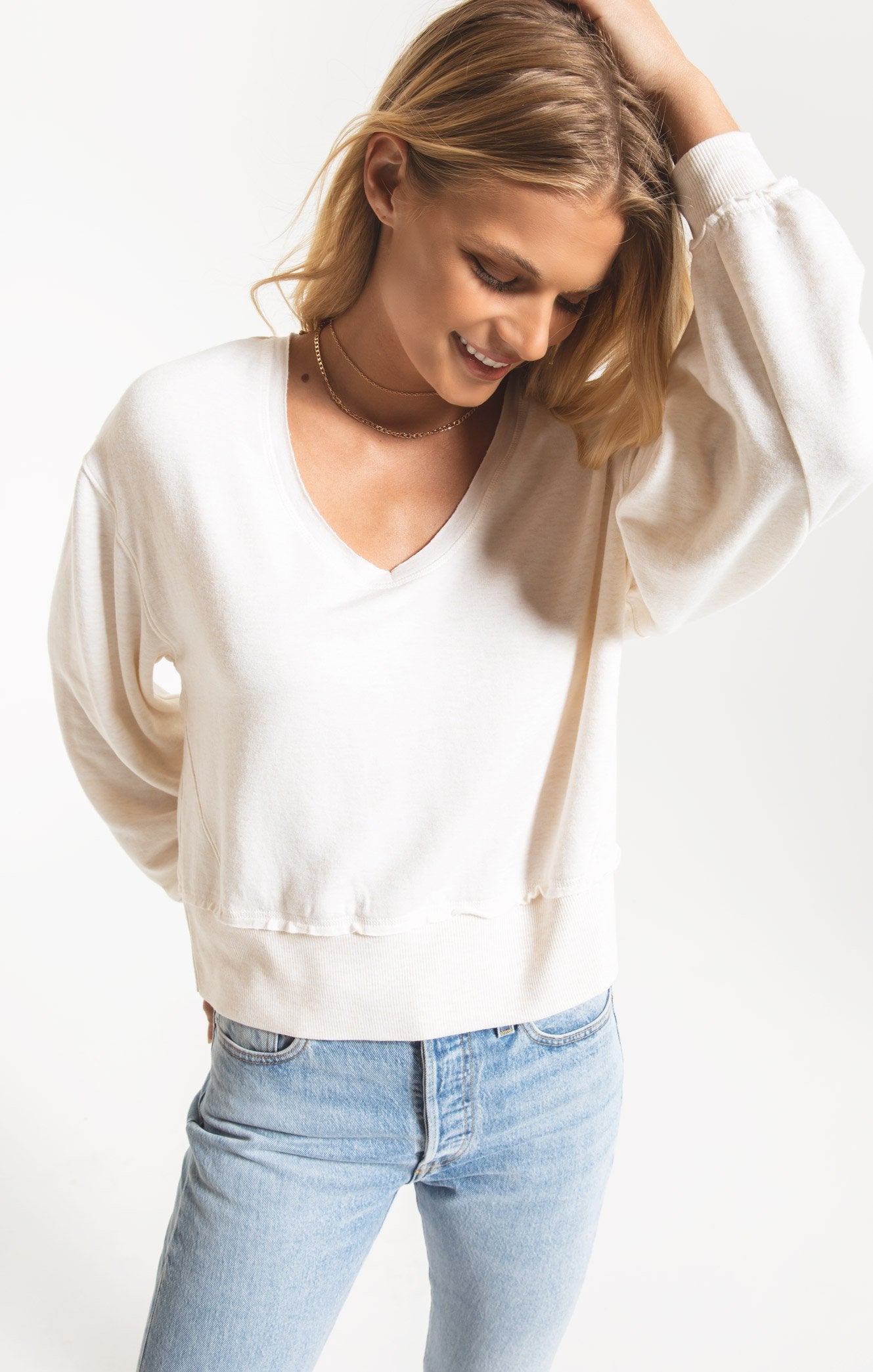 The Premium Fleece V-Neck Pullover