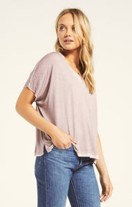 Mischa Sleek V Neck Amethyst
