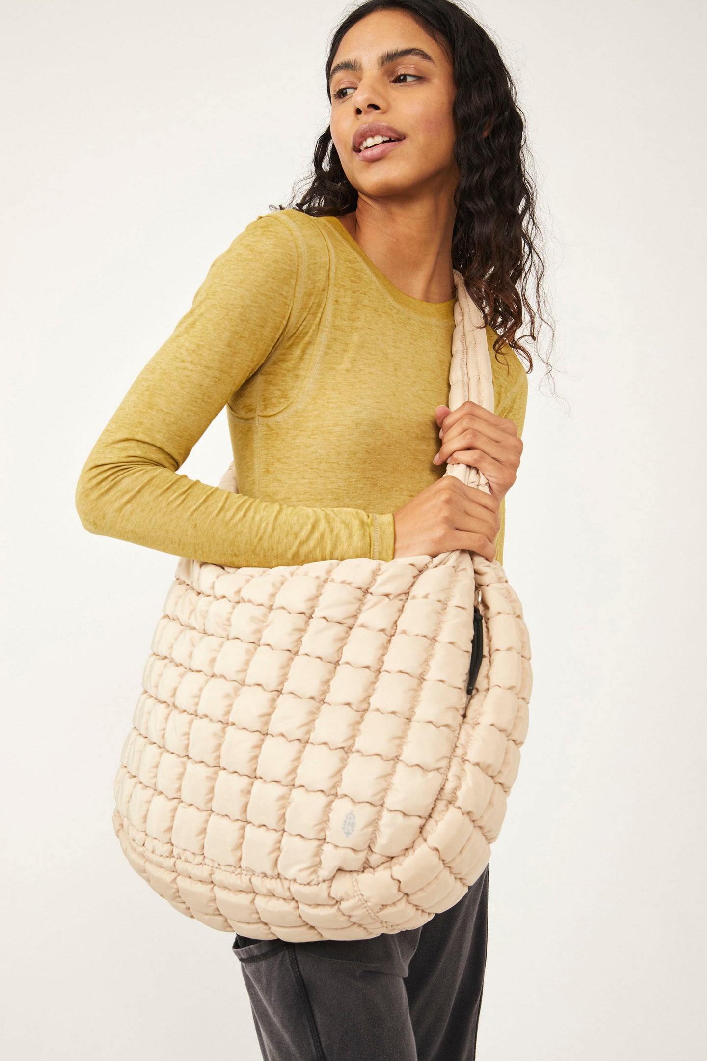 Quilted Carryall Off White