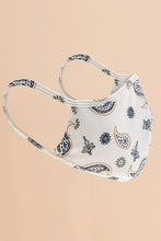 Load image into Gallery viewer, Want Both Paisley Mask White