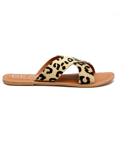 Pebble Sandal White Leopard