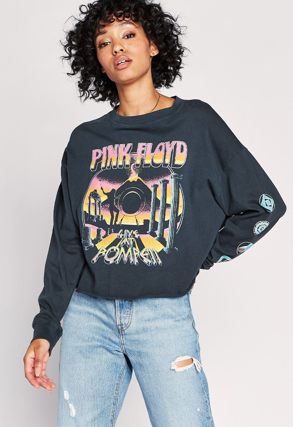 Pink Floyd Pompeii Long Sleeve Crop