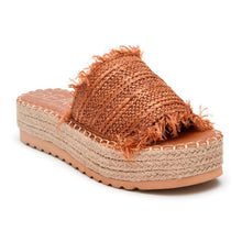 Load image into Gallery viewer, Seashell Cognac Platform Slide