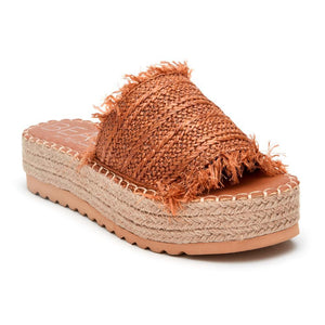 Seashell Cognac Platform Slide