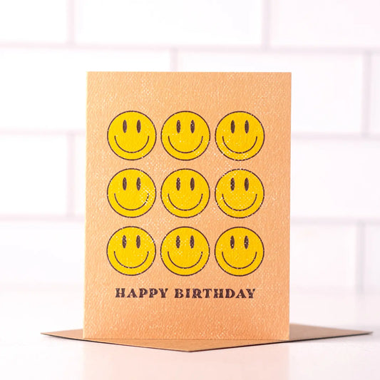 Smiley Happy Birthday Card
