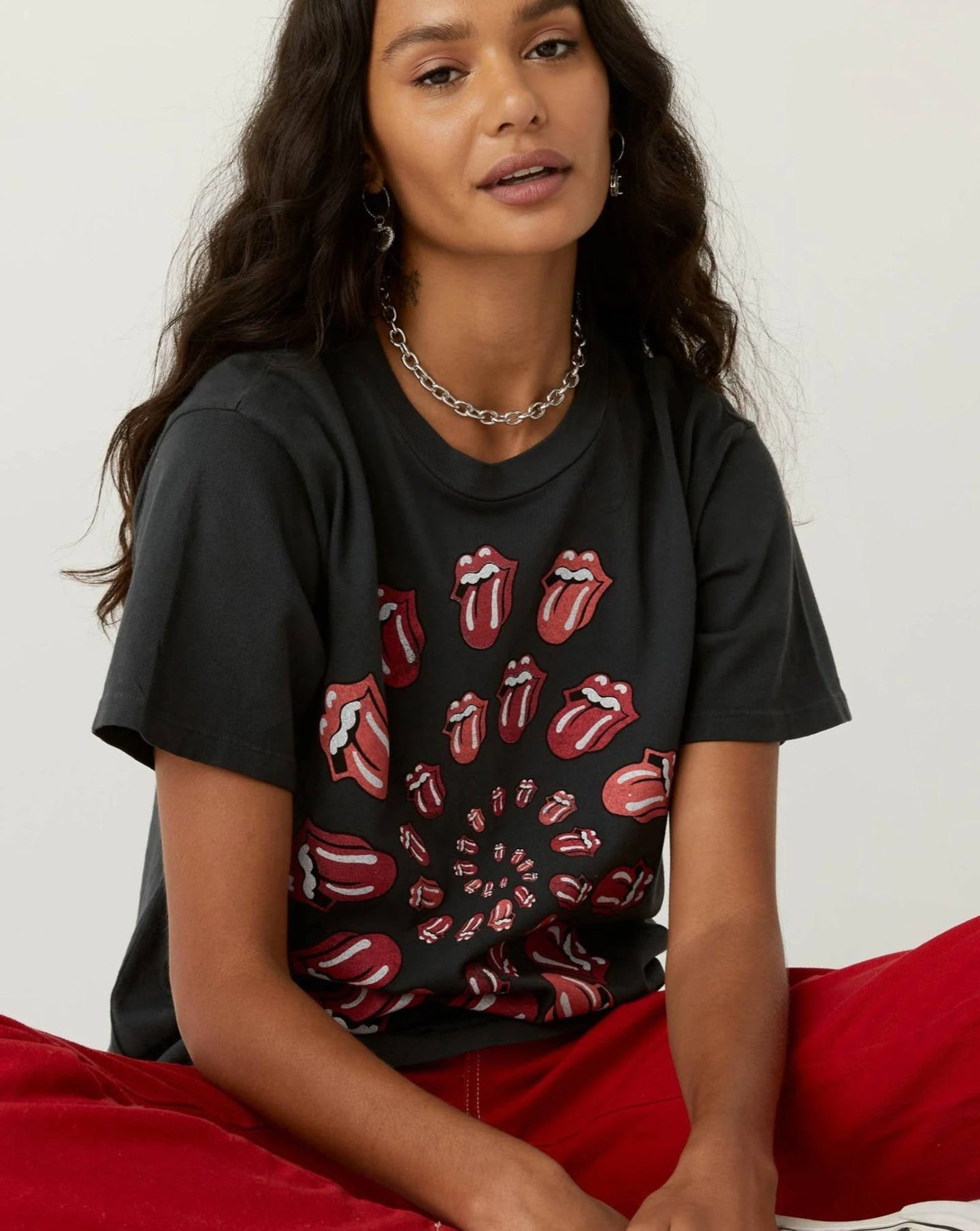 Rolling Stones Spiral Tongue Weekend Tee