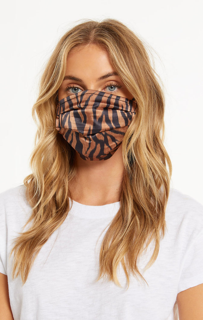 Safari Satin Mask Tiger Stripe Print